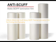 350mm 30mic Anti-Scuff Glossy BOPP Thermal Lamination Film for Print and Packaging