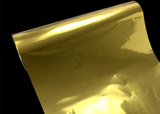 Πετρομεταλλωμένη BOPP ταινία χρυσού αλουμινίου 1500mm επικαλυμμένο για κουτιά συσκευασία εκτύπωση