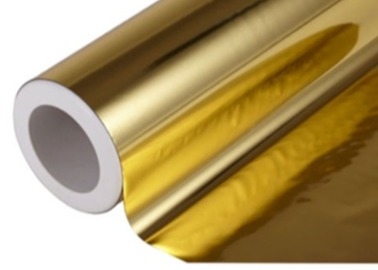 Good price Υψηλής Αντανάκλασης Νανο-Metallic PET/Polyester Composite Film 3000m με τριπλή-μεταλλική επιφάνεια Au/Ag/Bronze Width 310-1500mm SGS Certified ASTM E903 σε απευθείας σύνδεση