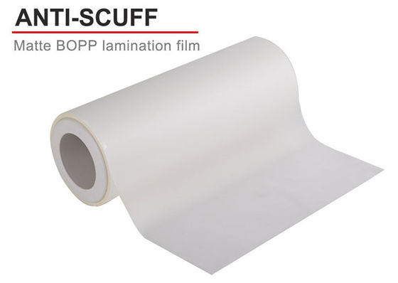 Good price Ανθεκτικός σε σπασμούς κόλλημα Bopp Matt Film Roll για θερμή τυποποίηση 28mic 4000m σε απευθείας σύνδεση